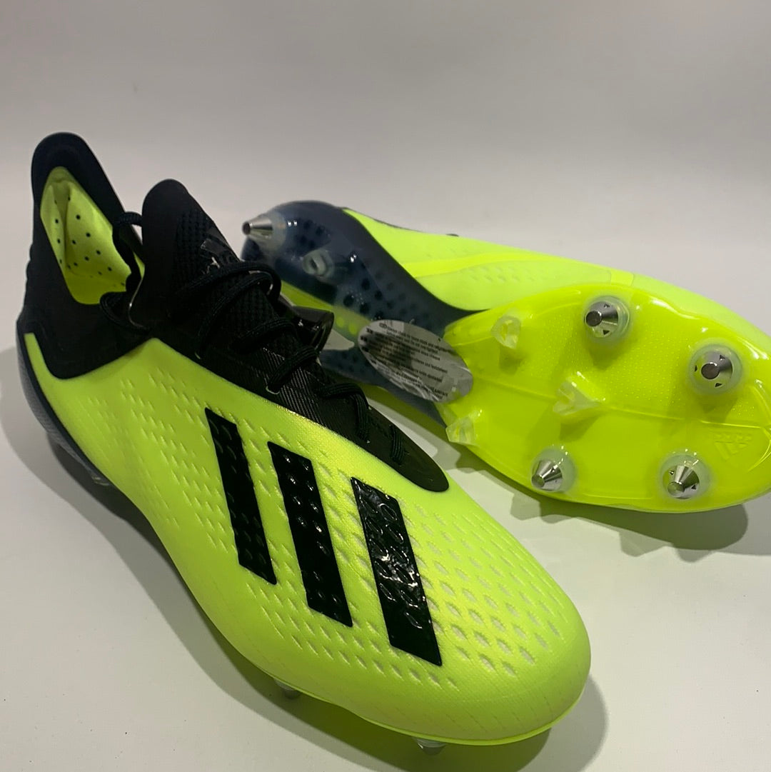 エックス18.1 SG adidas X 18.1 SG - White/Yellow - Soft Ground - Mens Boots